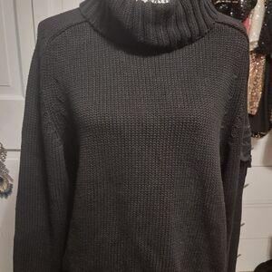 Calvin Klein Jeans Women's Black Turtleneck Sweater